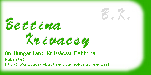 bettina krivacsy business card